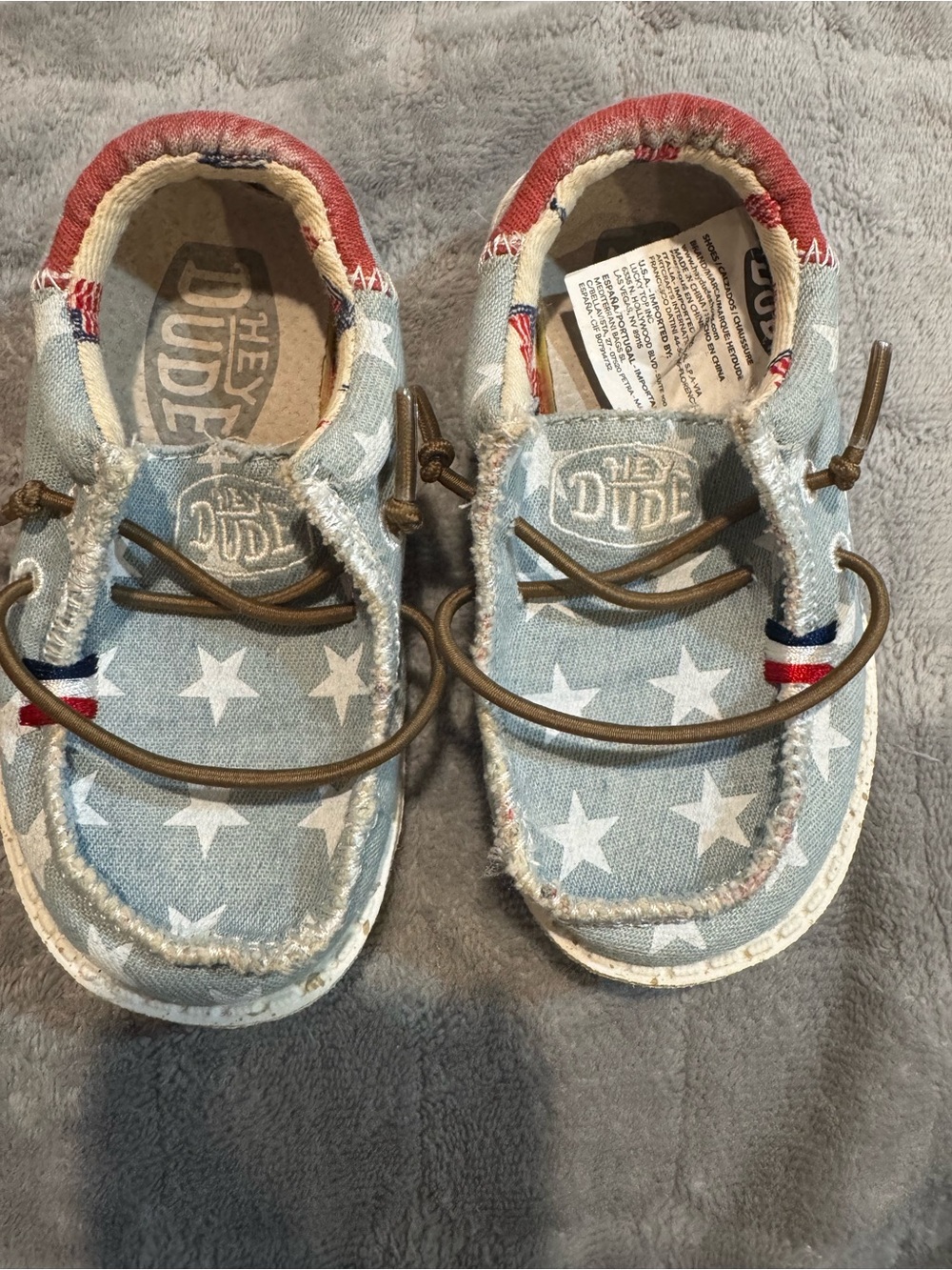 Hey Dude Kids' Star Canvas Slip-On Shoes in Light Blue